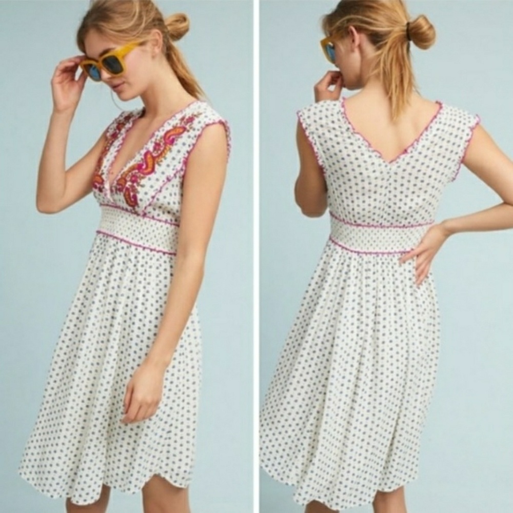 NWOT Anthropologie Lilka Embroidered Maggie Dress